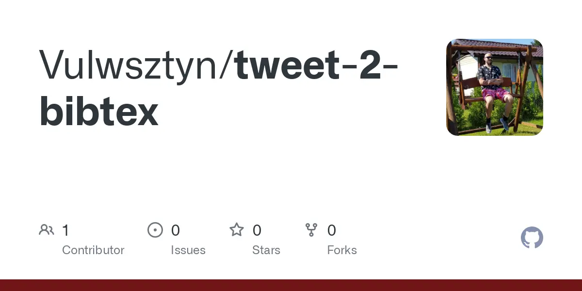 GitHub - Vulwsztyn/tweet-2-bibtex