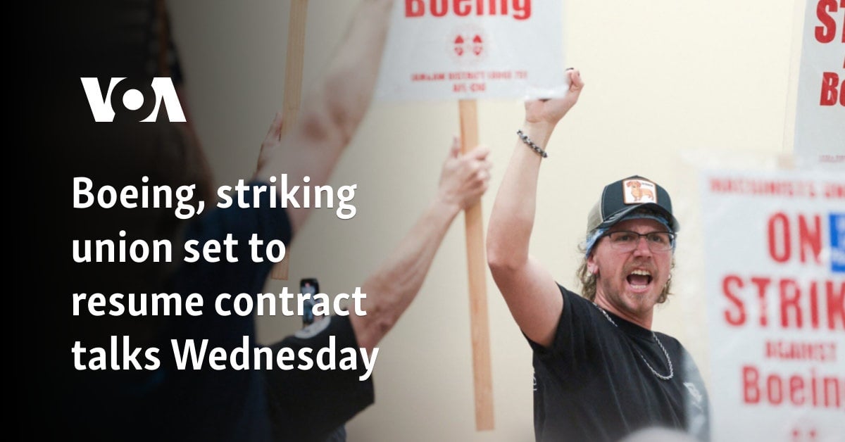 Boeing, striking union set to resume contract talks Wednesday