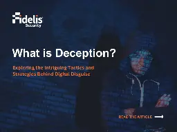 What is Deception Technology? - Fidelis Security