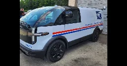A customized version of Canoo's electric delivery van for the USPS has been spotted in the wild