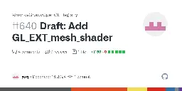 Draft: Add GL_EXT_mesh_shader by yuq · Pull Request #640 · KhronosGroup/OpenGL-Registry