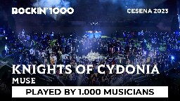 Knights of Cydonia - Muse, played by 1,000 musicians | Rockin'1000