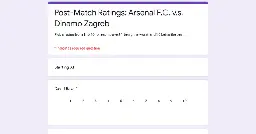 Post-Match Ratings: Arsenal F.C. v.s. Dinamo Zagreb