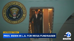 President Biden arrives in LA ahead of star-studded, high-dollar fundraiser in downtown