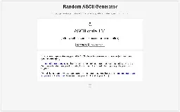 Random ASCII Generator