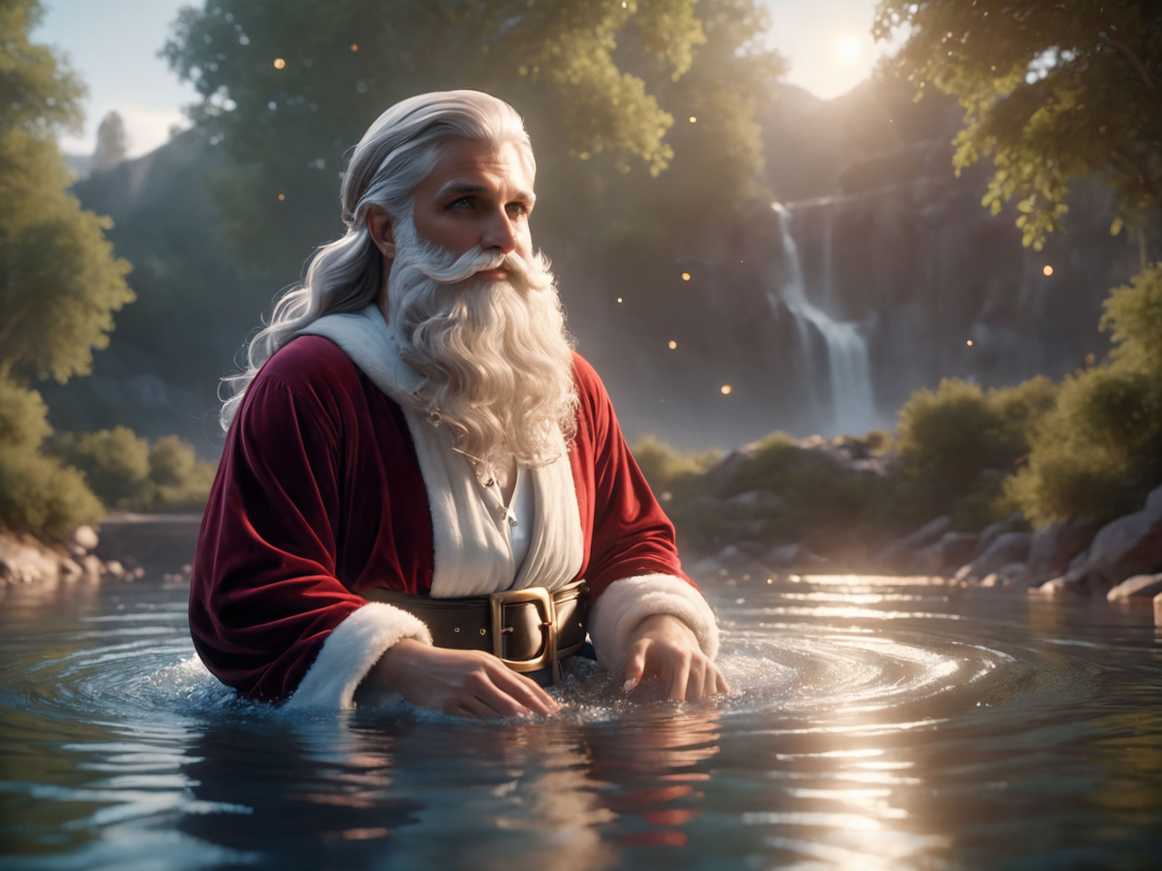 [SD] Santa's in the pond again, someone get a towel.