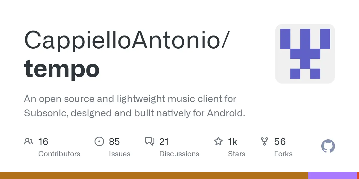 GitHub - CappielloAntonio/tempo: An open source and lightweight music client for Subsonic, designed and built natively for Android.