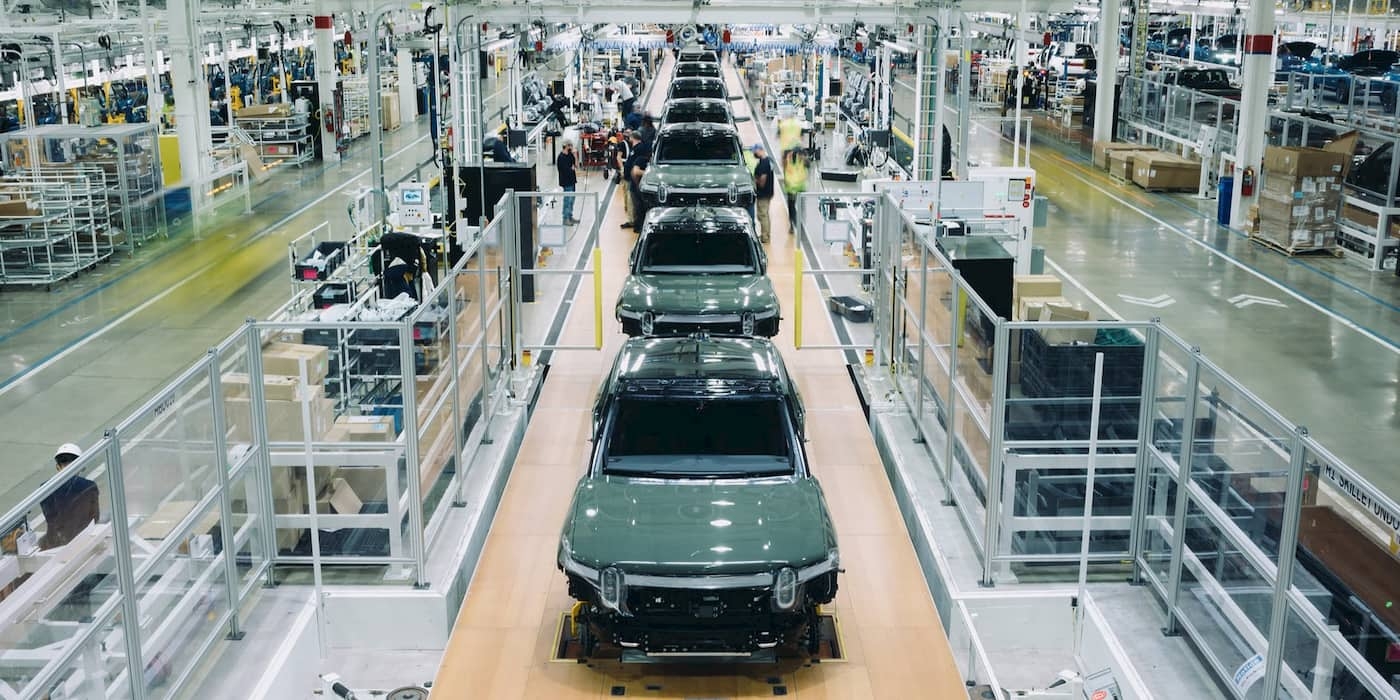 Rivian production in it's Normal, IL facility. (Source: Rivian)