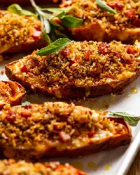 Holiday Stuffed Sweet Potato - with bacon, pecans &amp; sage
