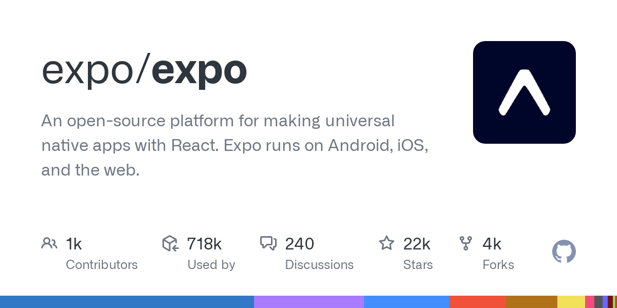 GitHub - expo/expo: An open-source platform for making universal native apps with React. Expo runs on Android, iOS, and the web.