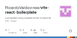 GitHub - RicardoValdovinos/vite-react-boilerplate: A production ready, scalable starter template for Vite + React