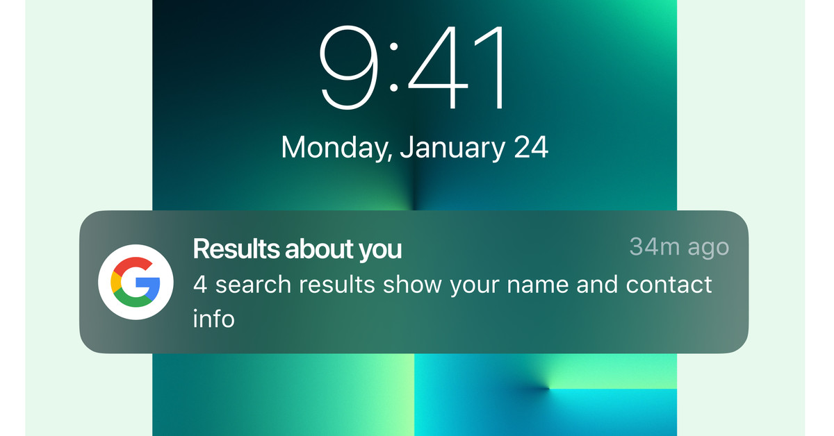 Google can now alert you when your private contact info appears online