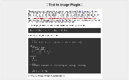 🤖 Text to Image Plugin 🎨