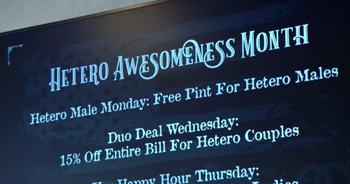 Idaho bar celebrates 'Heterosexual Awesomeness Month' in response to Pride Month