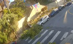 Video: Car Flies Over Sanchez Street Stairs, Lands On Roof, Occupants Flee