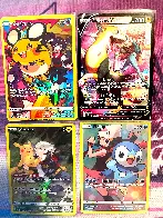 A few of my favorite Trainer Gallery cards - GIRLS FEATURE! Dedenne with Kali, Boltund V with Sonia, Pikachu with Akari, and Piplup with Dawn!