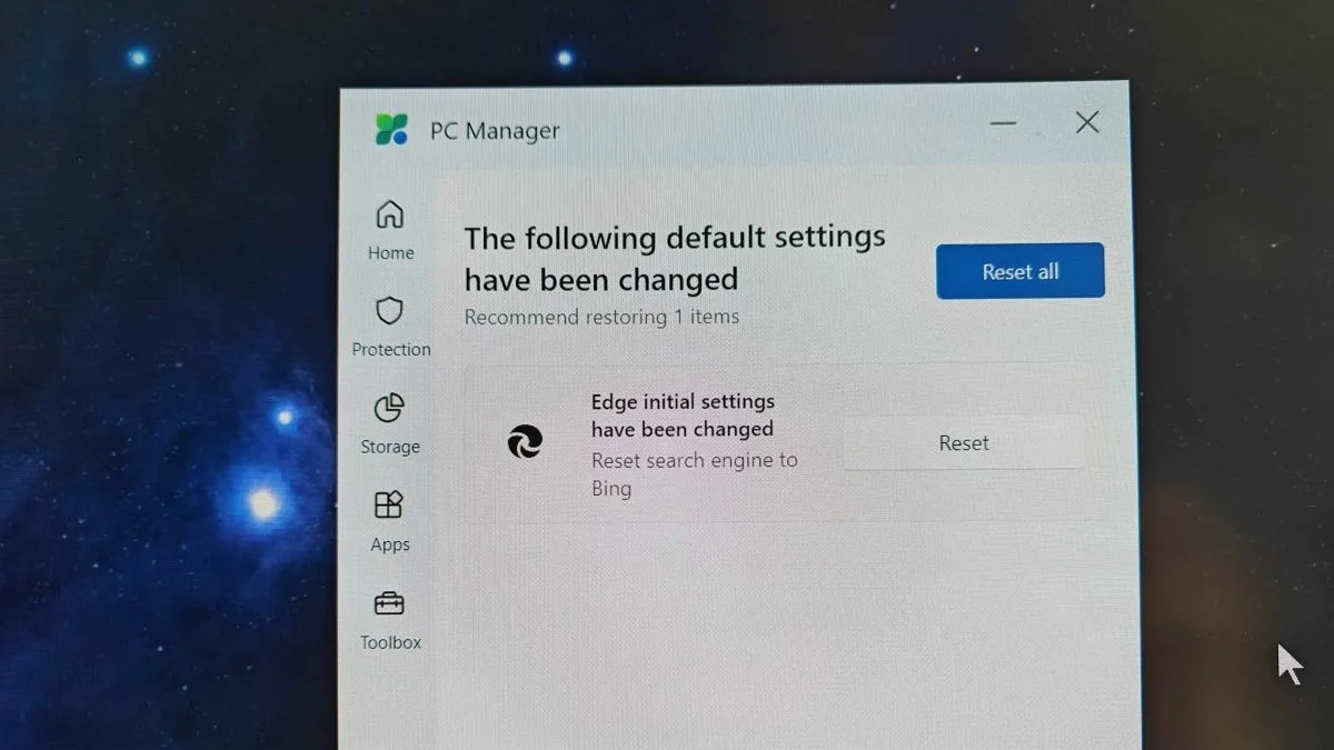 Microsoft PC Manager App 'Repairs' Your System by Making Bing the Search Default