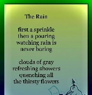 The Rain - a poem