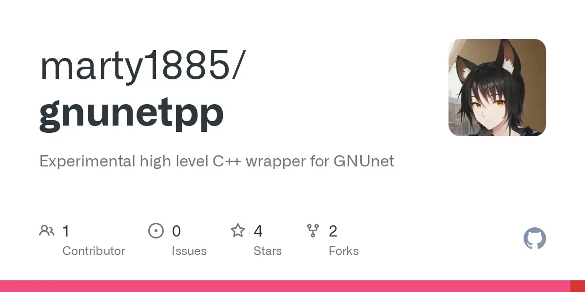 GitHub - marty1885/gnunetpp: Experimental high level C++ wrapper for GNUnet