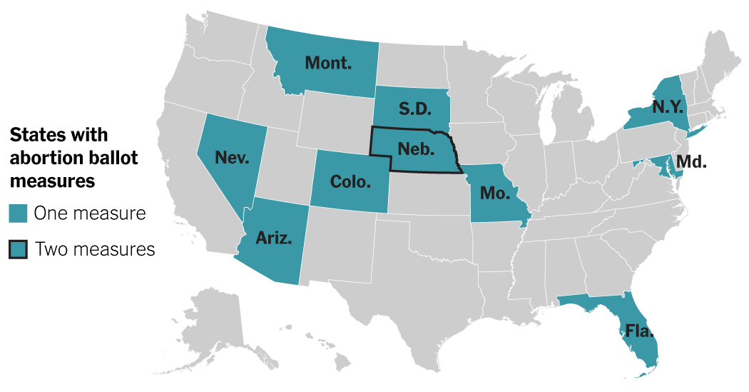 Where Voters Will Decide on Abortion in November