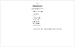 Characters ― Perchance Generator