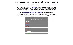 Comments Plugin onComment/onLoad Example