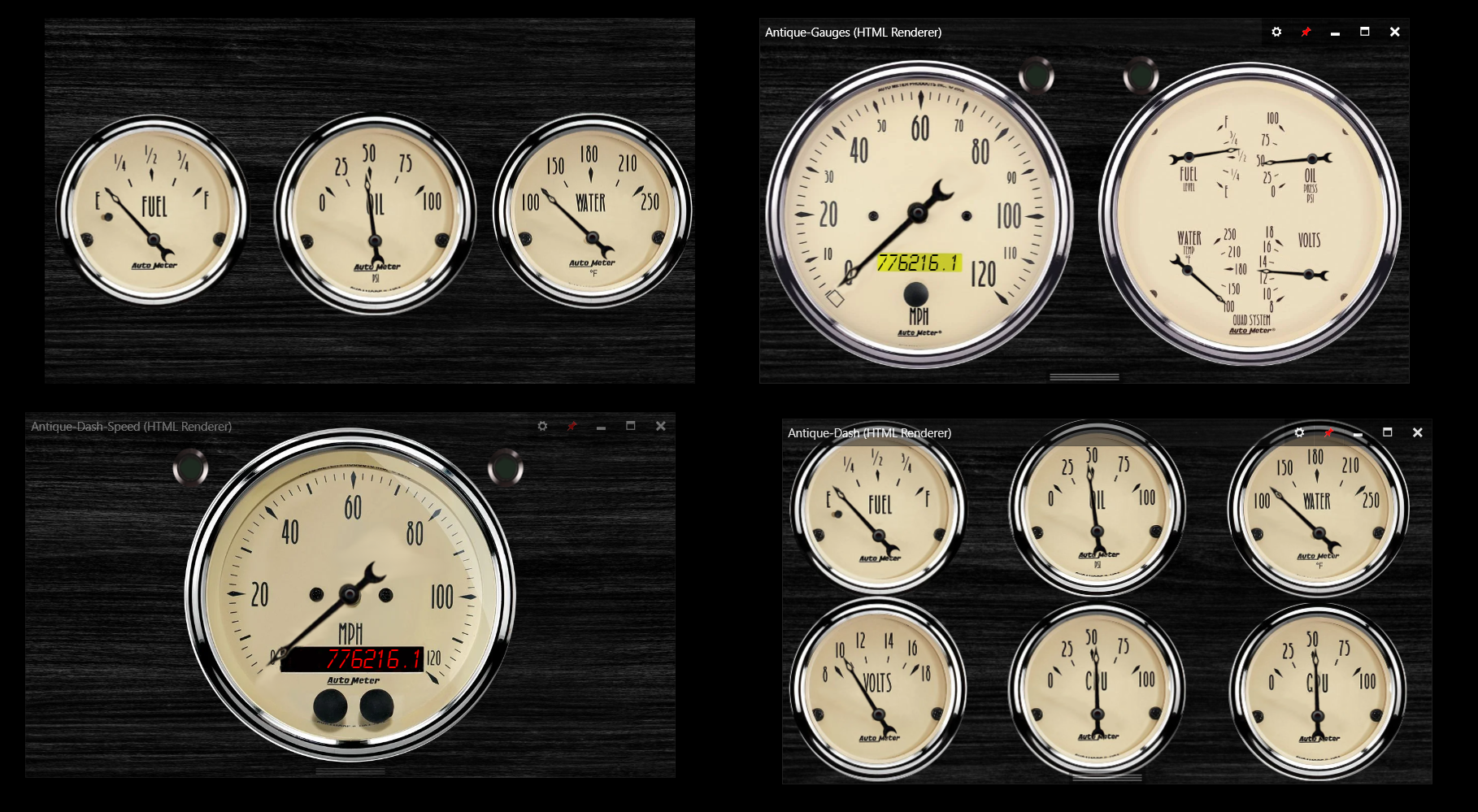 AutoMeter Antique Gauges for ATS & ETS2