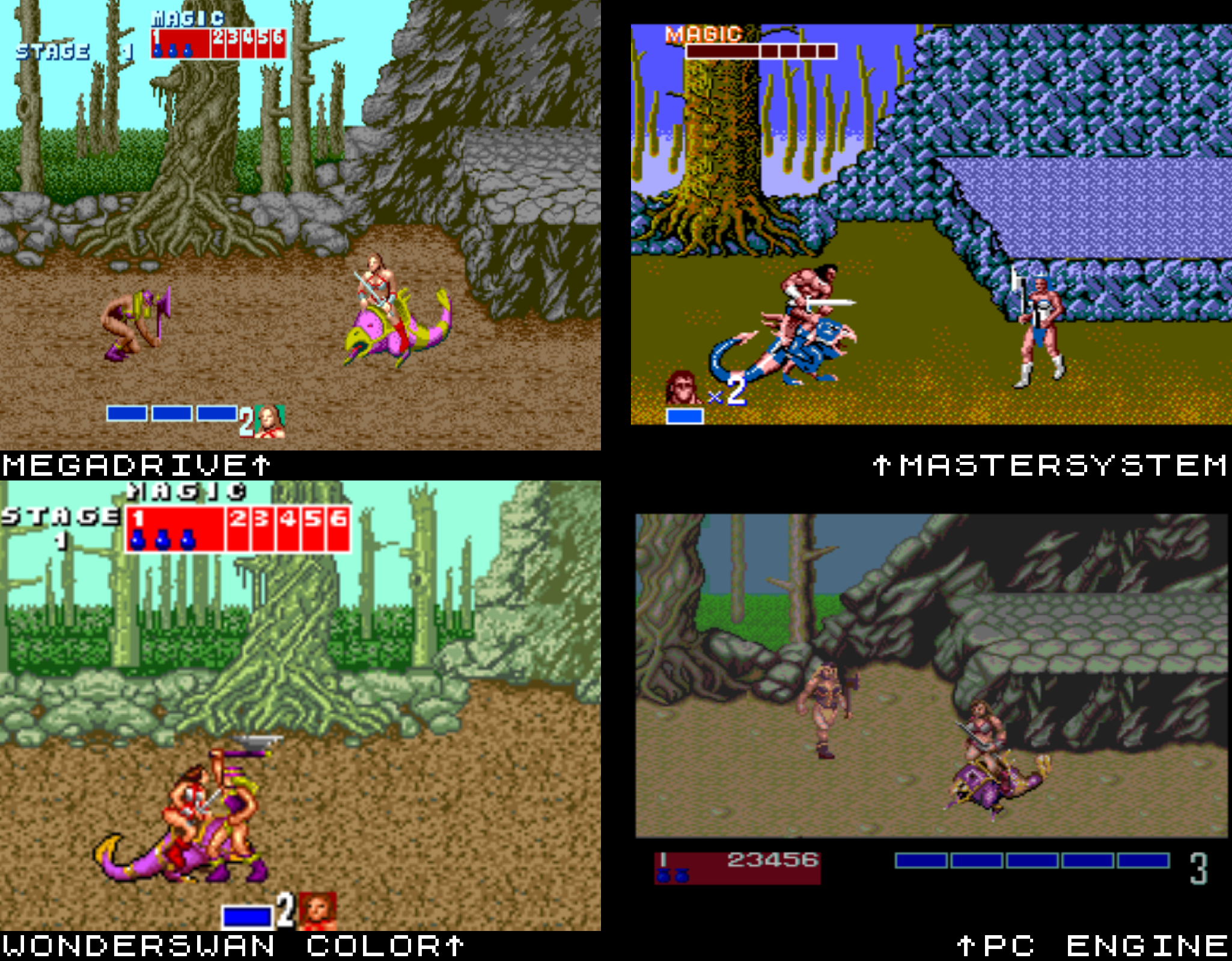 The console versions of Golden Axe