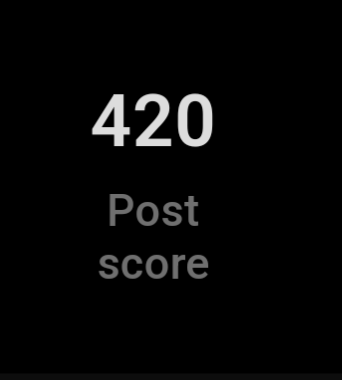 420 post score