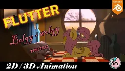 Fluttershy doing Furry uWu Rap (GOD PLEASE FORGIVE ME) uwu {Short Blender 2D 3D Animation Hybrid}