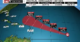 Tropical Depression 13 forms in Atlantic, could become "major hurricane" by end of week