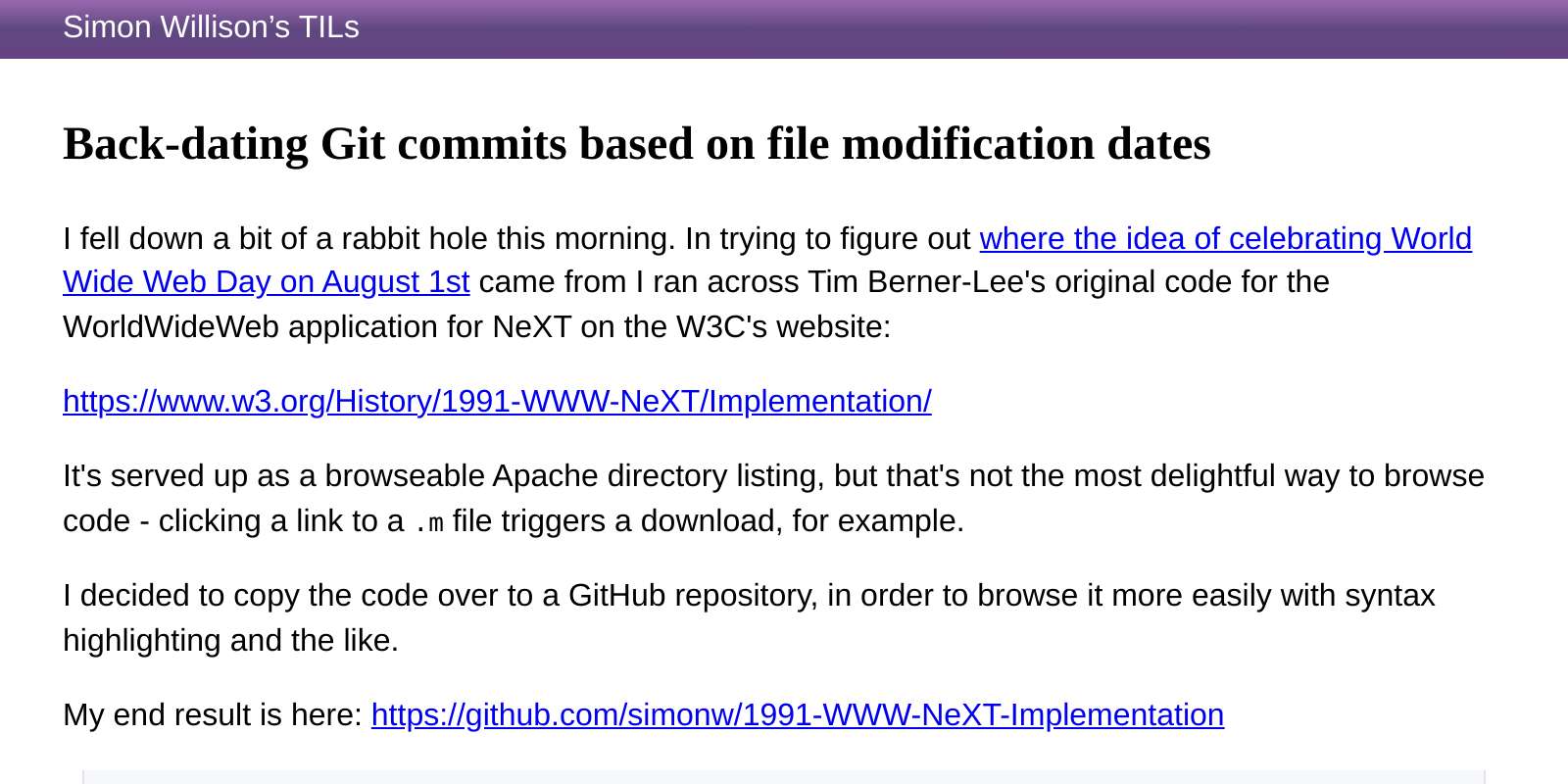 Back-dating Git commits based on file modification dates