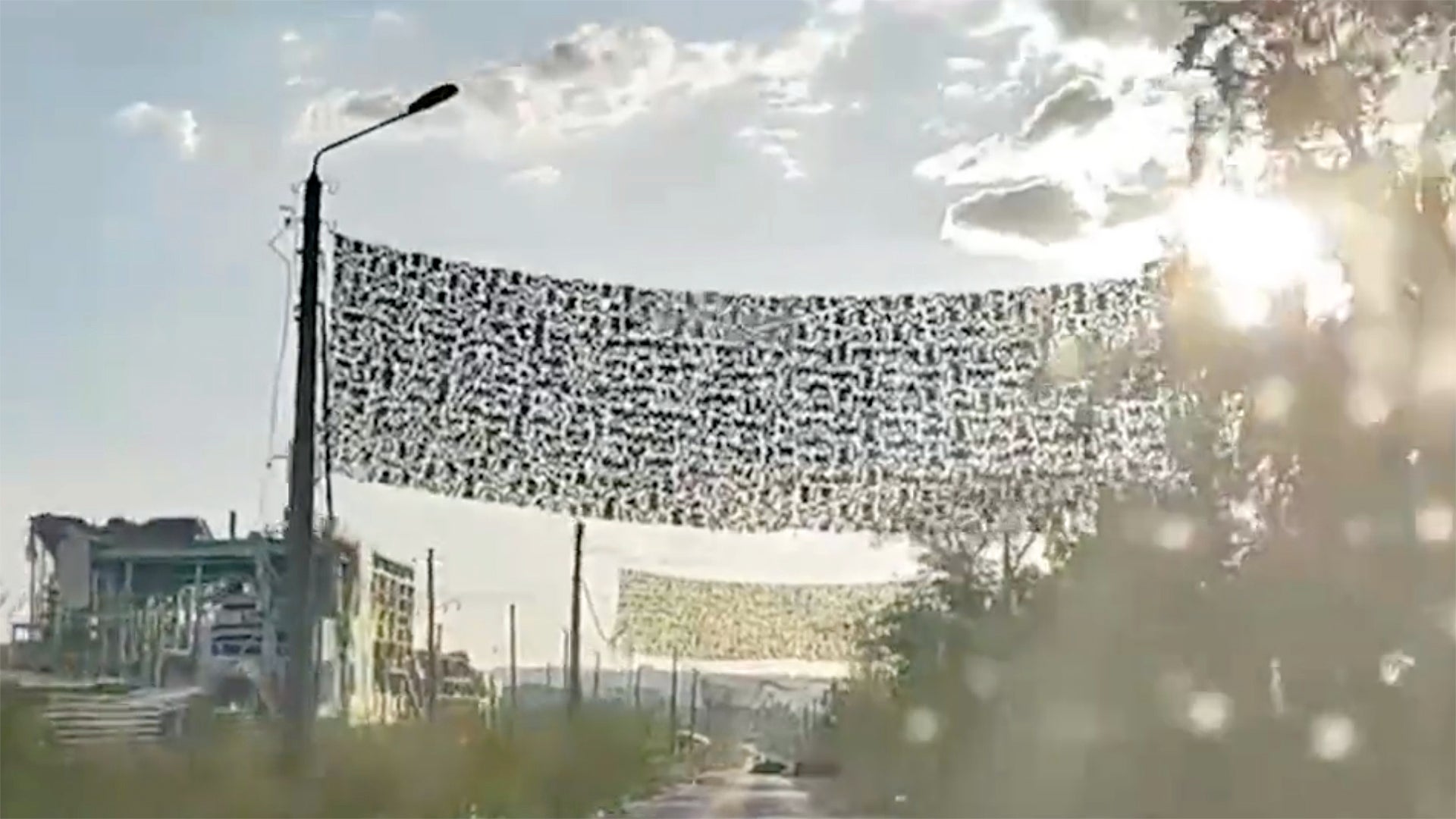 Russia Hanging Nets Between Lamp Posts To Counter FPV Drones