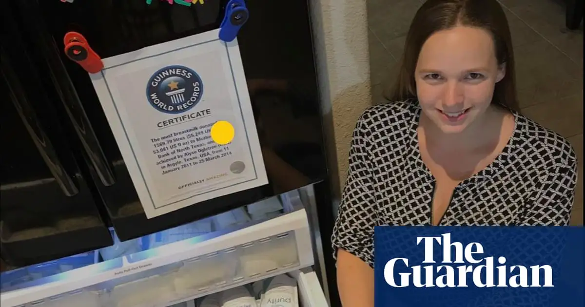 Texas woman sets record for donating more than 2,000 liters of breastmilk