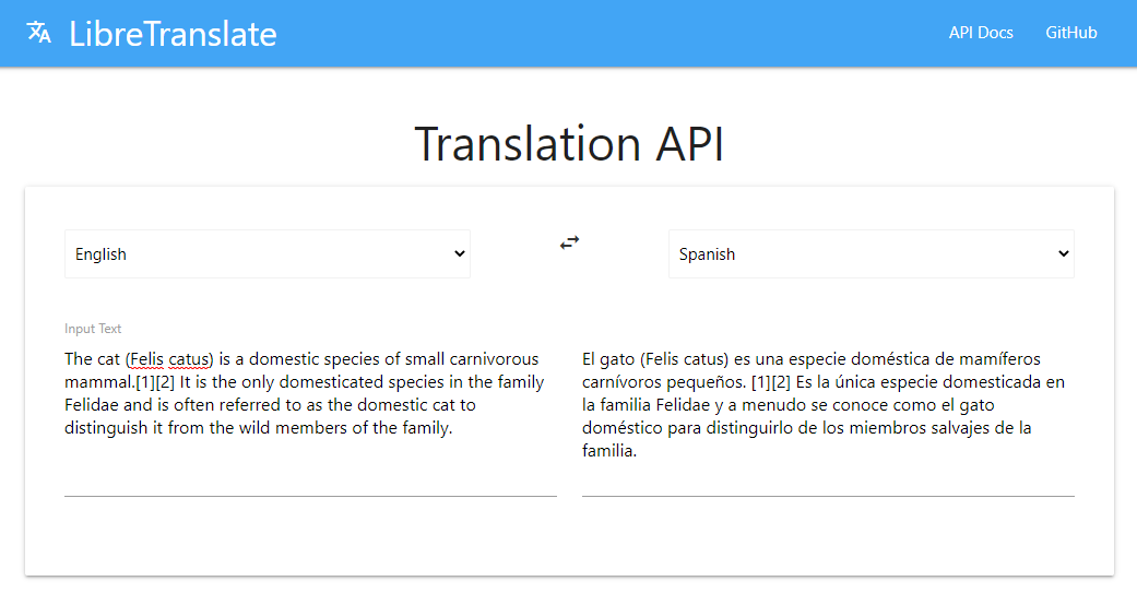 LibreTranslate - Free and Open Source Machine Translation API