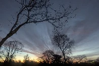 Cool sky over Boston this morning.