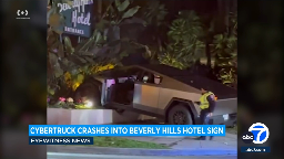 Elon Musk responds after Tesla Cybertruck crashes into iconic Beverly Hills Hotel sign