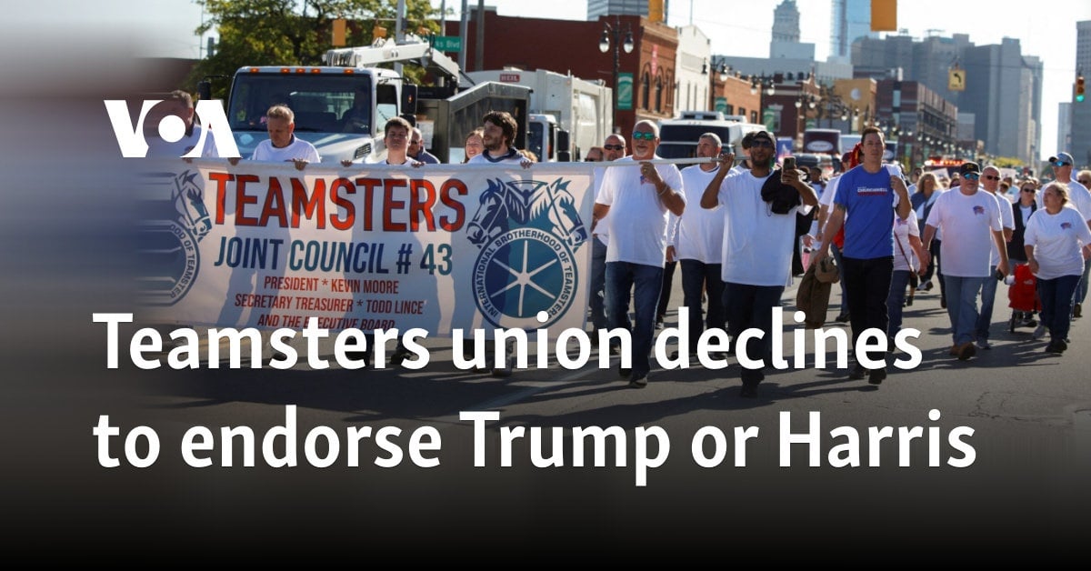 Teamsters union declines to endorse Trump or Harris