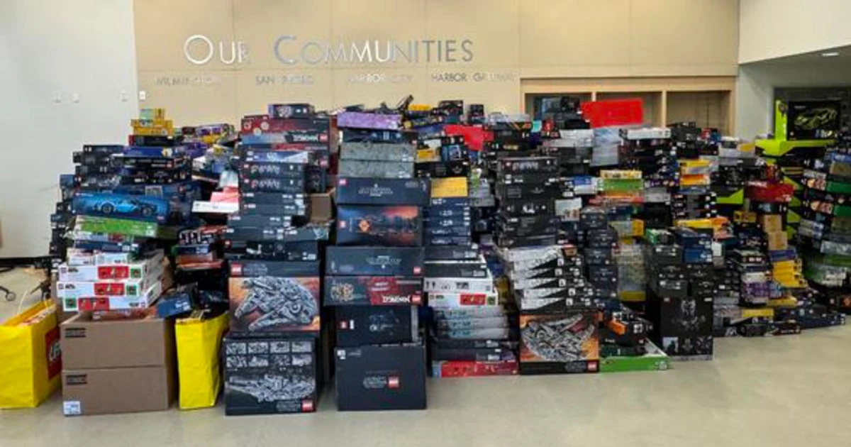 Two arrested, including 71-year-old man, for allegedly stealing almost 3,000 boxes of LEGOs