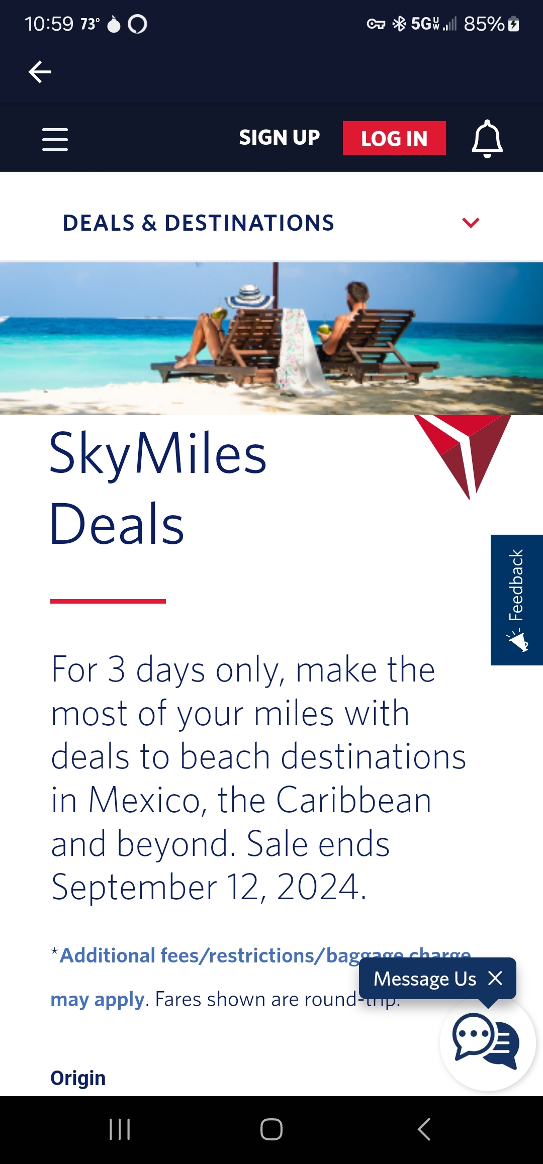 Delta Is Having a Sale for Skymiles Users to Caribbean. Ends Sep 12.