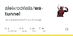 GitHub - aleixrodriala/wa-tunnel: Tunneling Internet traffic over Whatsapp
