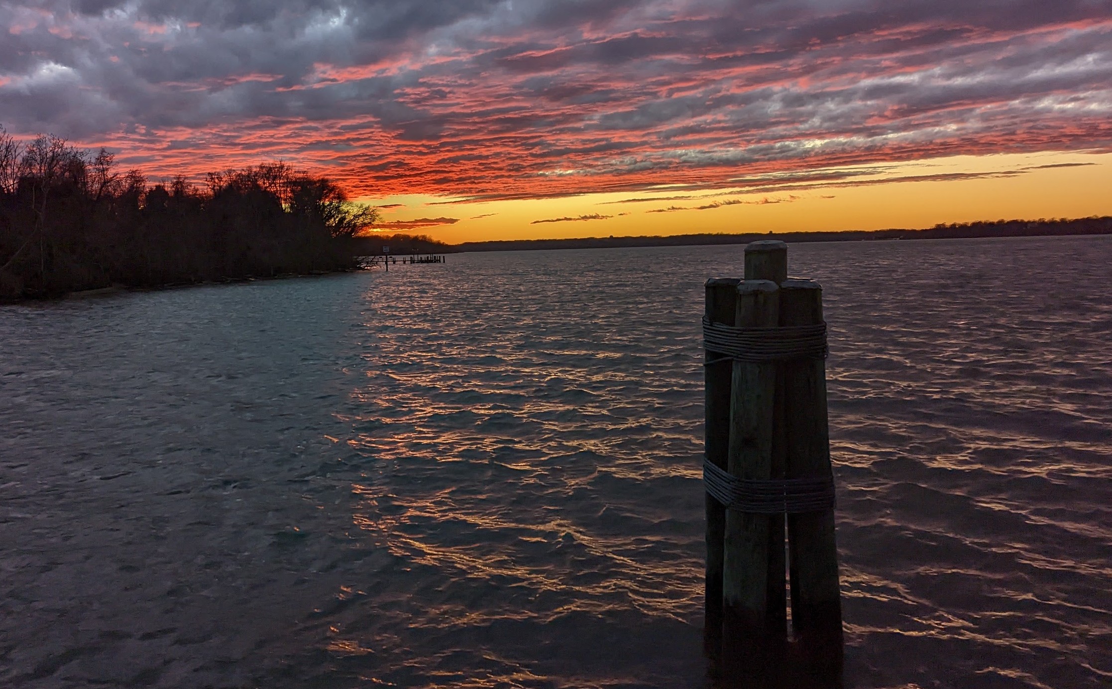 Sunset off the pier