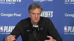 Watch Chris Finch - full postgame presser after Timberwolves defeat the Nuggets in Game 7 of Western Conference Semis | Streamable