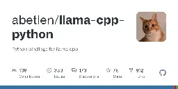 GitHub - abetlen/llama-cpp-python: Python bindings for llama.cpp