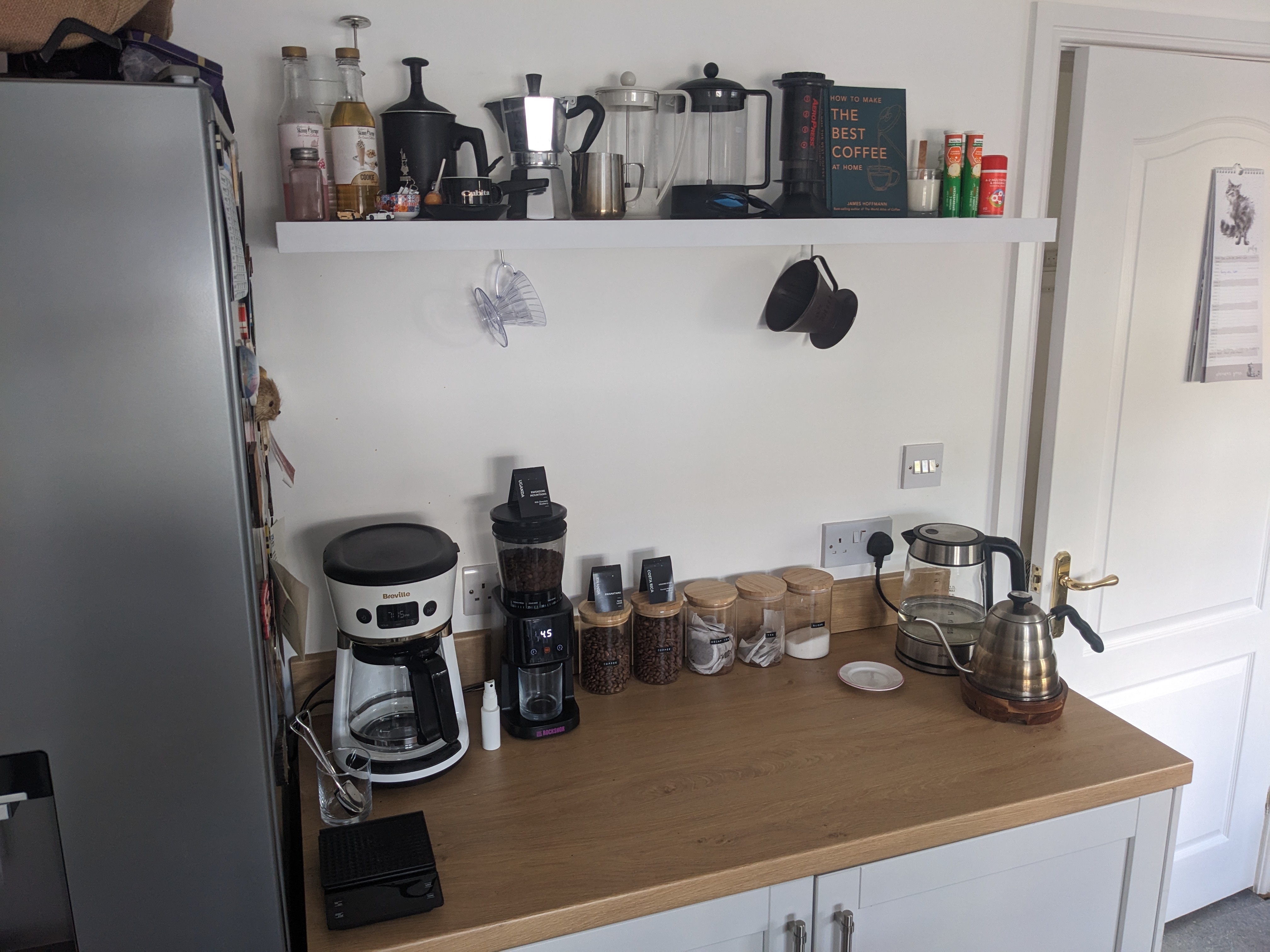 The coffee station.