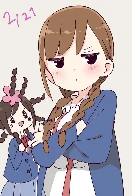 三つ編みに夢中になっていたら、らくの誕生日をうっかり失念していました by カツヲ [Hitori Bocchi]