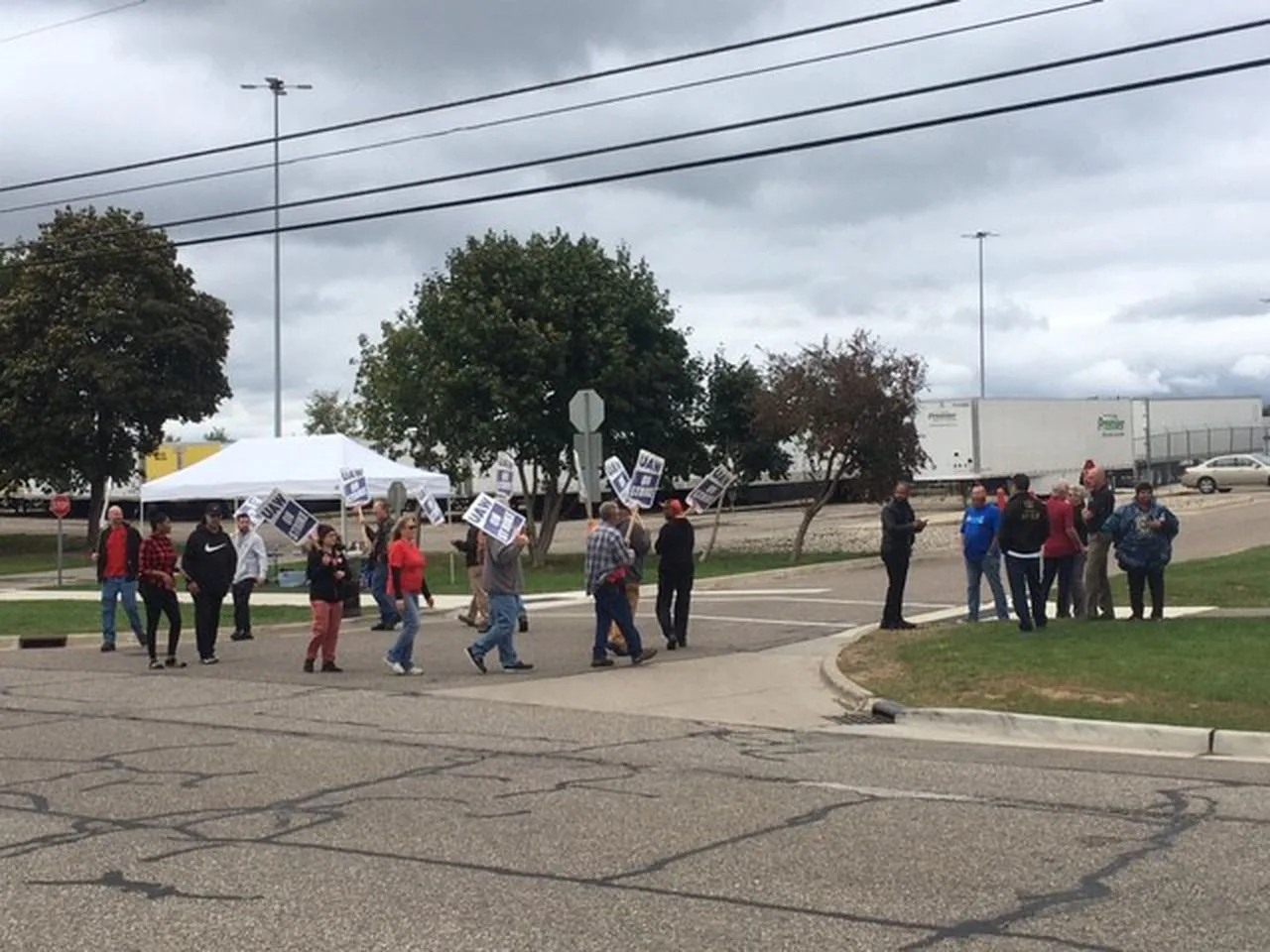 Several injured after UAW strikers hit by vehicle