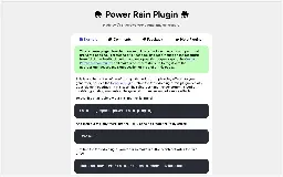 Power Rain Plugin