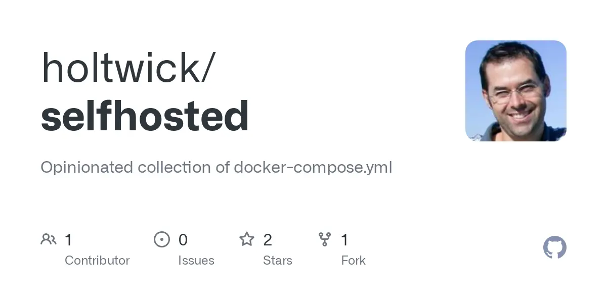 GitHub - holtwick/selfhosted: Opinionated collection of docker-compose.yml