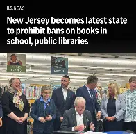 New Jersey becomes latest state to prohibit bans on books